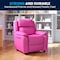 Flash Furniture Kids Recliner, 26" to 39" x 28", Upholstery Color: Pink BT-7985-KID-HOT-PINK-GG - alternate 5